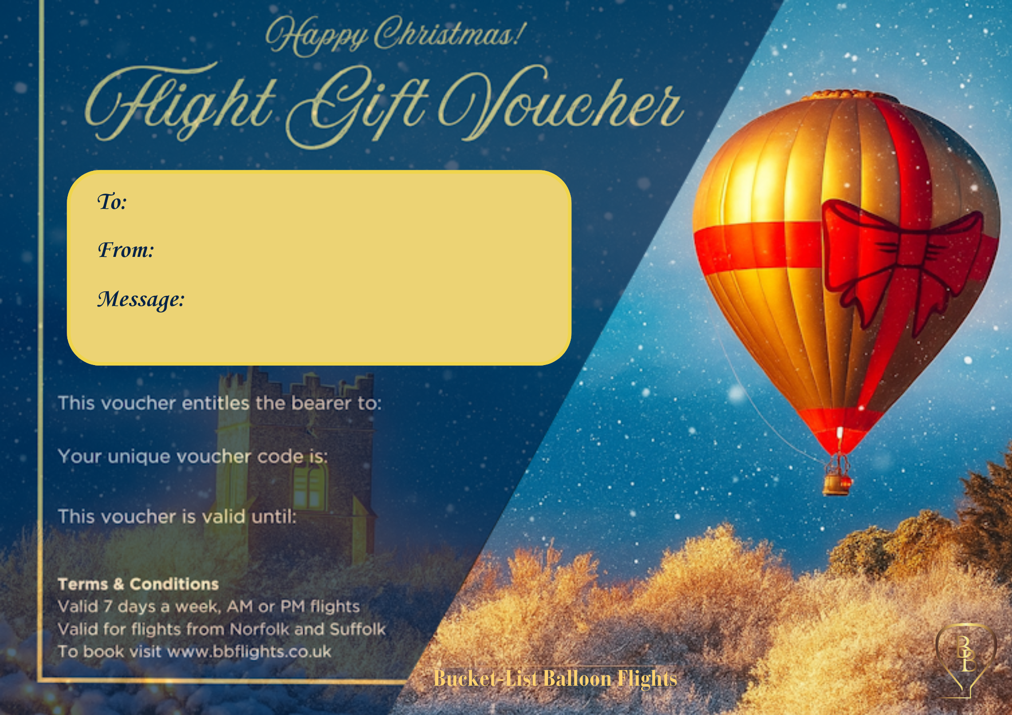 Christmas Balloon Flight Voucher